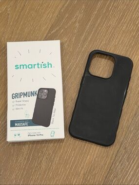 Smartish Gripmunk Black MagSafe-Compatible iPhone 15 Pro Case